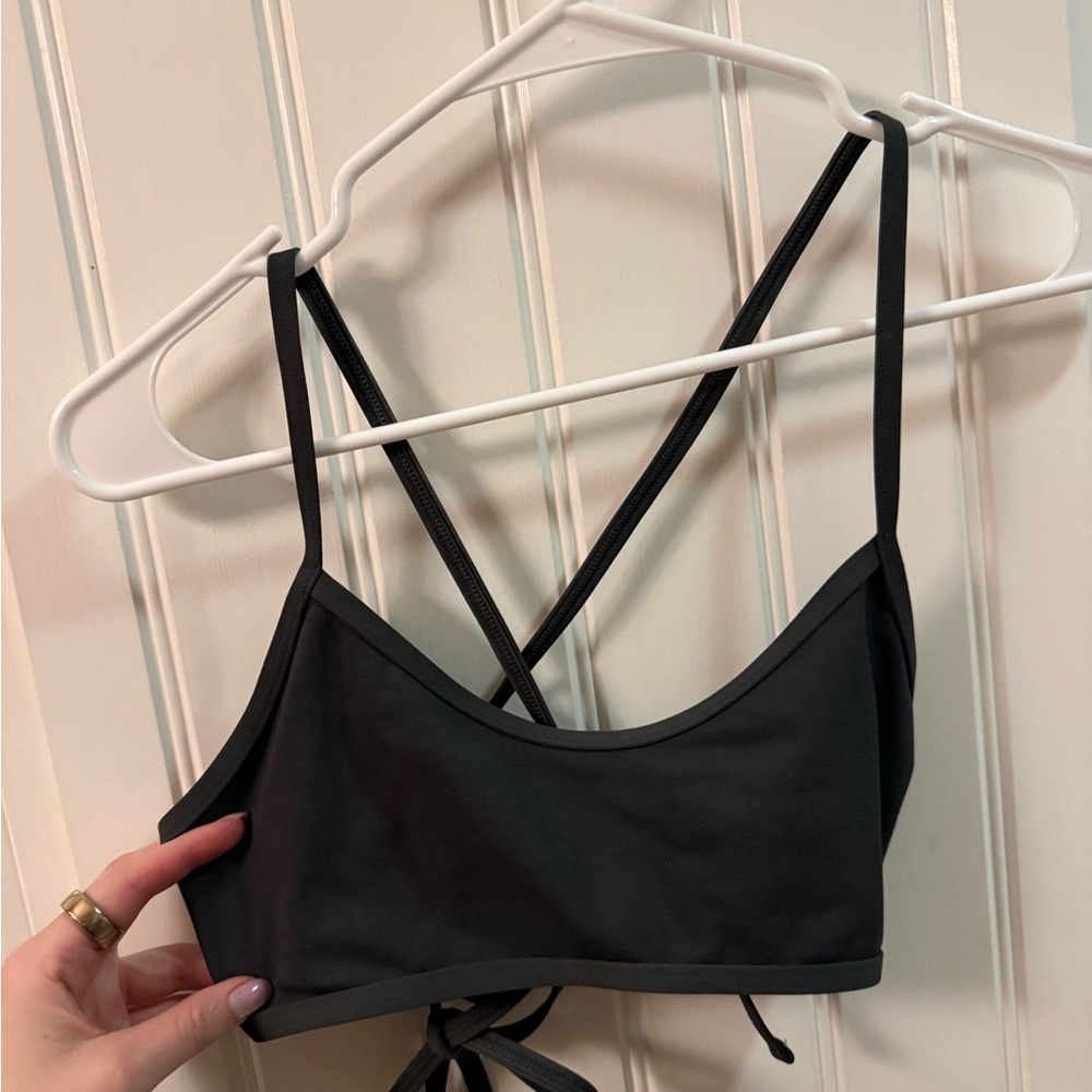 Jolyn Grey Women's Strappy swim top